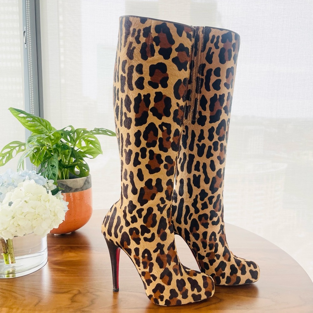 Christian Louboutin Fifi Botta 100 Leopard Pony Hair - RARE (EU36 / US6)